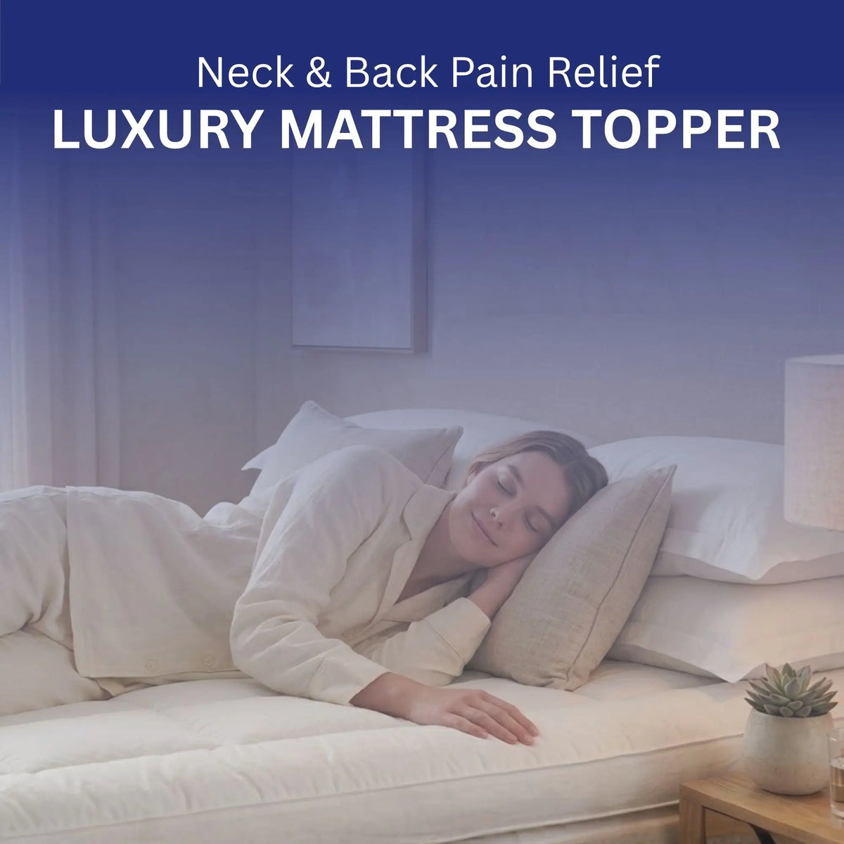 luxury mattress topper for neck and back pain relief soft comfortable sleep mattress topper 1200 gsm