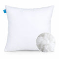 28x28 floor cushion filling with soft white square cushion insert on clean background